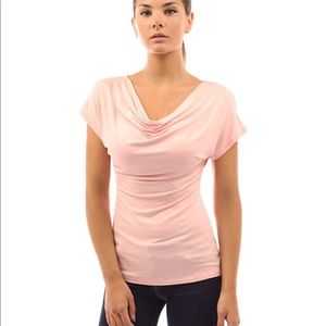 NWT PattyBoutik Cowl Neck Medium Short Sleeve Top